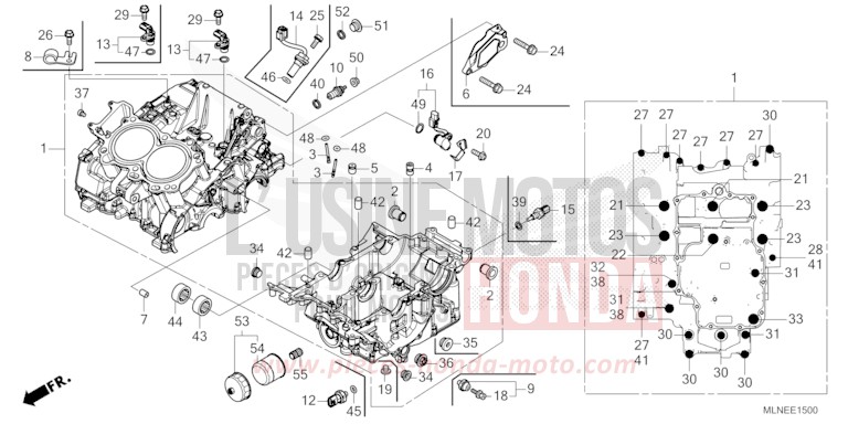 CARTER MOTEUR de Africa Twin PEARL GLARE WHITE (NHB53) 2025